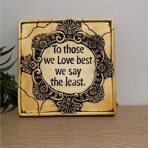 Decorative Plaque with Inspirational Quote